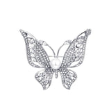 Wedding Animal Pearl Rhinestone Brooch Butterfly Sparkling Insect Clothing Acces