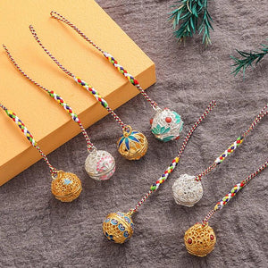 Cloisonne Caller Locket KeyChain Music Ball Aromatherapy Diffuser