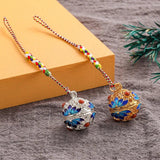 Cloisonne Caller Locket KeyChain Music Ball Aromatherapy Diffuser