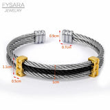 Multicolor Wire Twist Cuff Bracelet with Crystals - Punk Jewelry