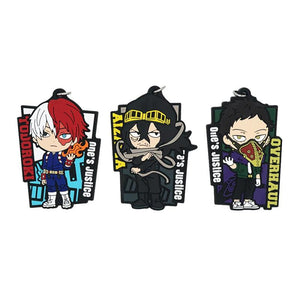 MHA Anime Rubber Keychain Overhaul Todoroki Aizawa Eraser Head