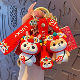 Lion Dance Keychain Koi Bag Pendant Couple Key Ring