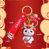 Lion Dance Keychain Koi Bag Pendant Couple Key Ring