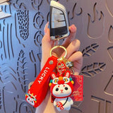 Lion Dance Keychain Koi Bag Pendant Couple Key Ring