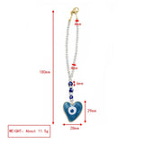 Lucky Eye Alloy Heart Pendant Wall Hanging Evil Eye Beads Keychain BE1325