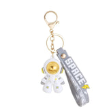 Cute Astronaut Pink Bear Keychain PVC Toy School Bag Pendant