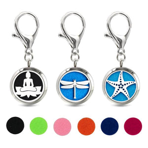 Starfish Chain Oil Perfume Diffuser 30mm Magnetic Locket Key Ring