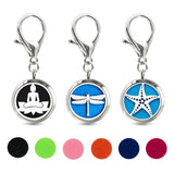 Starfish Chain Oil Perfume Diffuser 30mm Magnetic Locket Key Ring