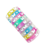 24pcs Luminous Silicone Bracelet Butterfly Sport Night Glow Bangle Wristband