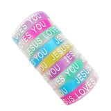 24pcs Luminous Silicone Bracelet Butterfly Sport Night Glow Bangle Wristband