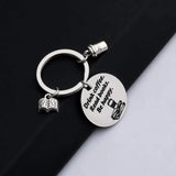 Book & Coffee Keychain Gift Set - Be Happy