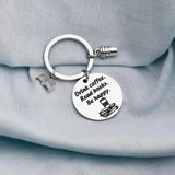 Book & Coffee Keychain Gift Set - Be Happy