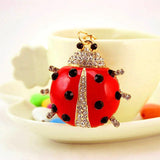 Water Drop Ladybug Keychain Insect Schoolbag Accessories