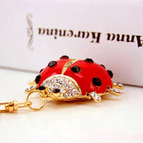 Water Drop Ladybug Keychain Insect Schoolbag Accessories
