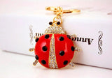 Water Drop Ladybug Keychain Insect Schoolbag Accessories