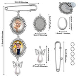 Lacy Frame Charm Oval Picture Frame Wedding Bouquet Photo Charm DIY Kit