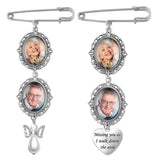 Lacy Frame Charm Oval Picture Frame Wedding Bouquet Photo Charm DIY Kit
