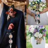 Lacy Frame Charm Oval Picture Frame Wedding Bouquet Photo Charm DIY Kit