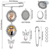 Lacy Frame Charm Oval Picture Frame Wedding Bouquet Photo Charm DIY Kit