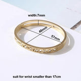 Roman Numeral Stainless Steel Bangle with CZ Crystal - Women's Bracelet