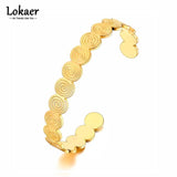 18K Plated Circle Bangle Stainless Steel Bracelet