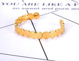 18K Plated Circle Bangle Stainless Steel Bracelet