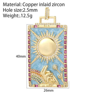 Enamel Crystal Geometric Charms for Jewelry Making