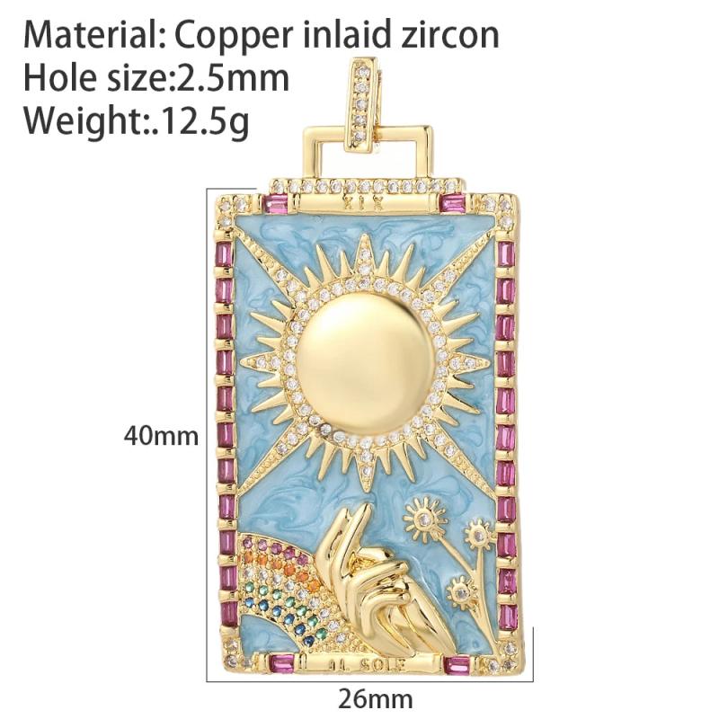Enamel Crystal Geometric Charms for Jewelry Making