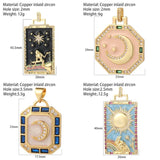 Enamel Crystal Geometric Charms for Jewelry Making
