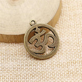 10pcs Om Symbol Bronze Yoga Charms Pendant Jewelry