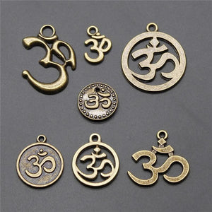 10pcs Om Symbol Bronze Yoga Charms Pendant Jewelry