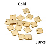 Stainless Steel Square Pendants Charms DIY Jewelry Making 20-50pcs/lot