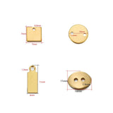 Stainless Steel Square Pendants Charms DIY Jewelry Making 20-50pcs/lot