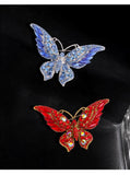 Crystal Butterfly Brooch High-End Coat Accessory