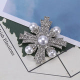 Metal Pearl Brooch Retro Corsage Baroque Party Accessory