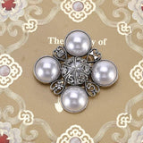Metal Pearl Brooch Retro Corsage Baroque Party Accessory