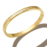 Rectangular Lattice Bracelets Bangles Stainless Steel Cuff Engraved Wristband