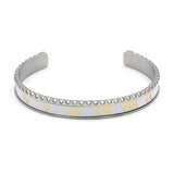 Enamel Bangles Roman Numbers Bracelet Stainless Steel Cuff Bangle Punk Jewelry