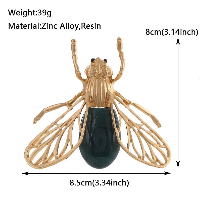 Insect Brooches Metal Pins Big Resin Brooch Ant Beetle Spider Broches