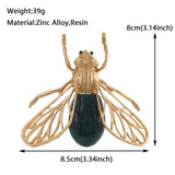 Insect Brooches Metal Pins Big Resin Brooch Ant Beetle Spider Broches