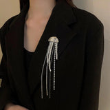 Vintage Pearl Bow Brooch Pin Tassel Metal Jewelry Wedding Gift