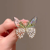 Gradient Zircon Butterfly Brooch for Women