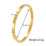 Stainless Steel Bangle Bracelet CZ Plated Woman Jewelry