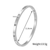 Stainless Steel Bangle Bracelet CZ Plated Woman Jewelry