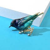Enamel Bird Brooch Pins Rhinestone Animal Brooches Unisex Jewelry Gift