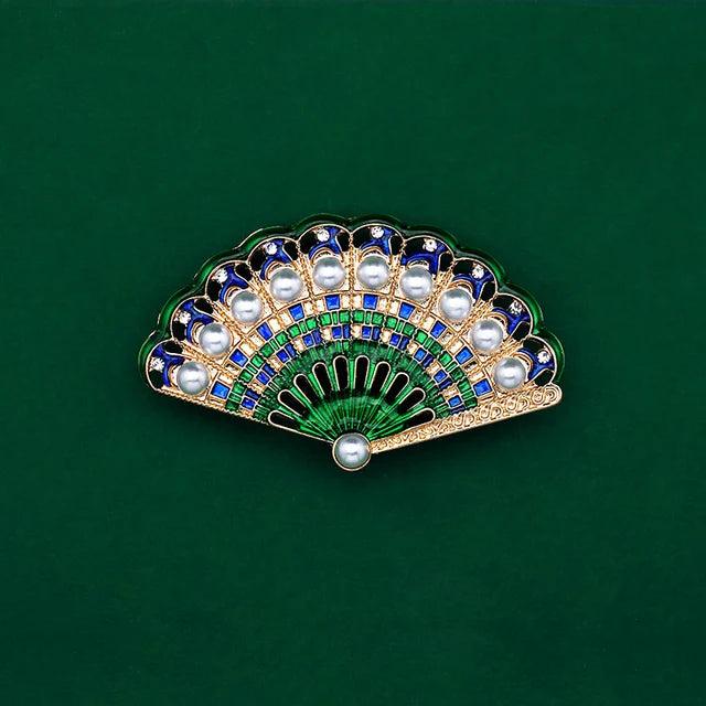 Enamel Floral Leaf Lily of The Valley Brooch Pin