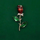 Enamel Floral Leaf Lily of The Valley Brooch Pin