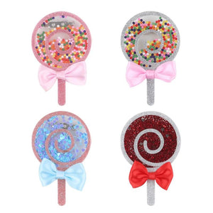 Bowknot Lollipop Acrylic Brooch Beads Stars Lapel Pin Xmas Jewelry