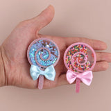 Bowknot Lollipop Acrylic Brooch Beads Stars Lapel Pin Xmas Jewelry
