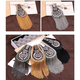 Tassel Chain Shoulder Board Badges Epaulet Epaulette Military Pin Brooch